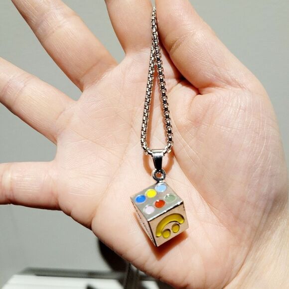 Brand New Funny Dice Silver Necklace - Picture 2 of 8